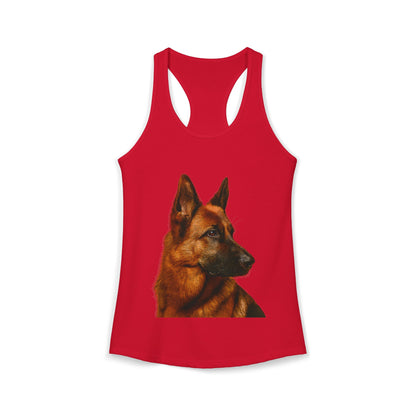German Shepherd Head Women's Racerback Tank