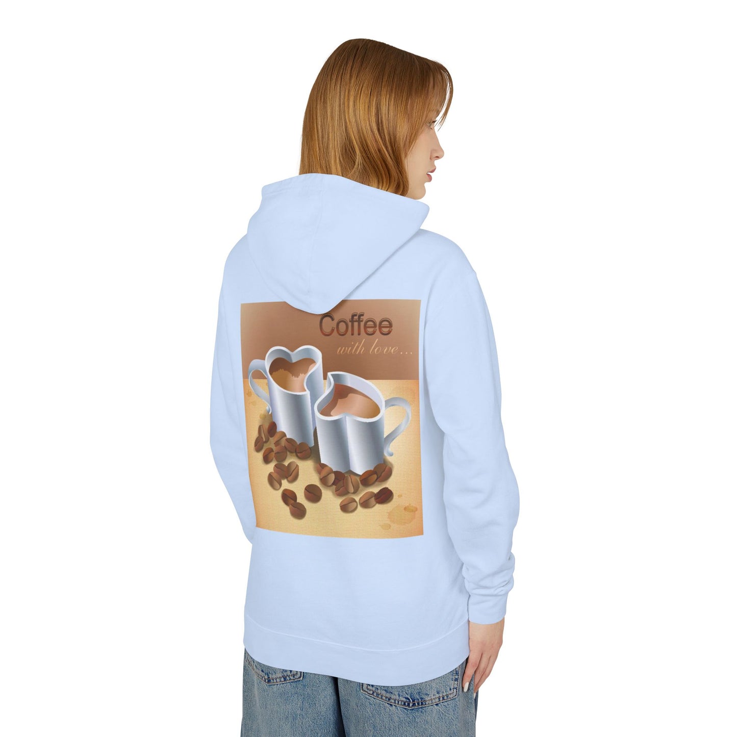 Coffee With Love Unisex Lightweight Hoodie