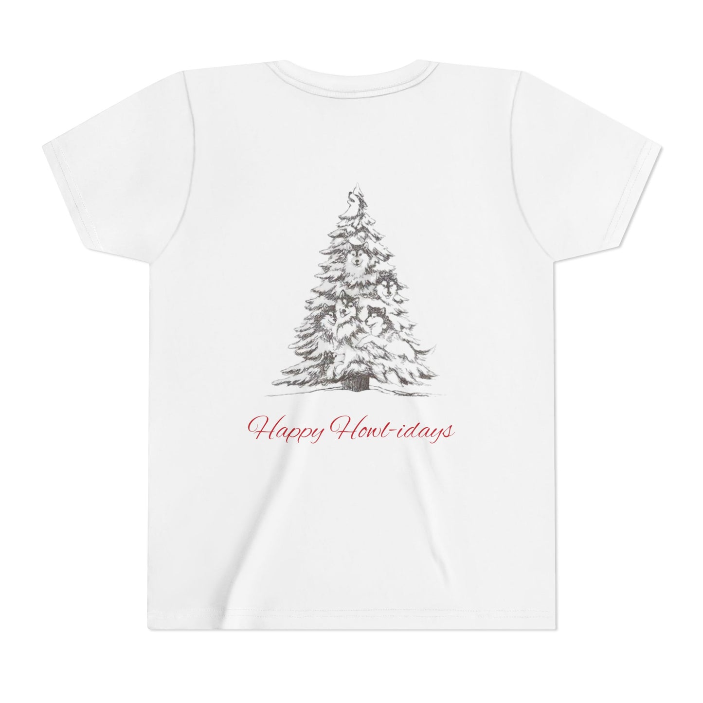 Happy Howl-idays Youth Unisex Short Sleeve Crewneck Tee