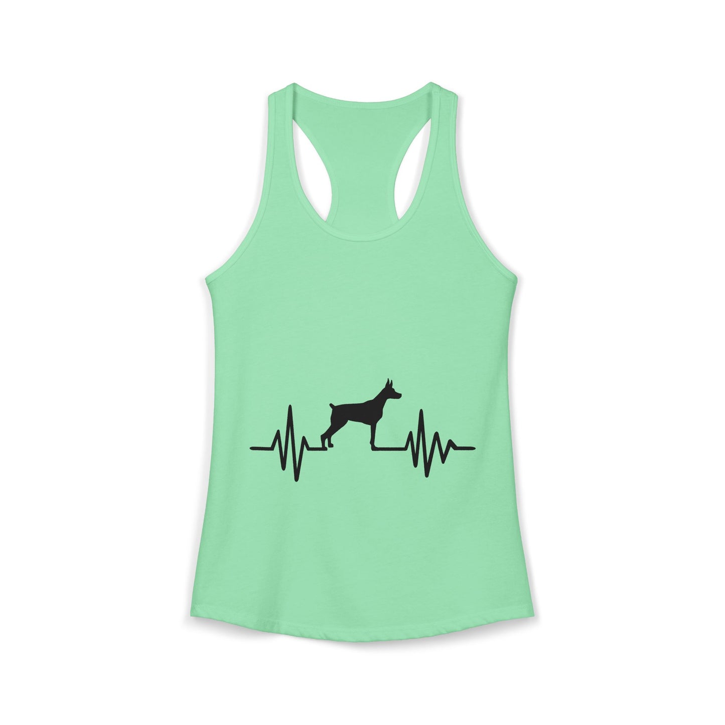 My Heart Beats For Dobermans Women's Racerback Tank
