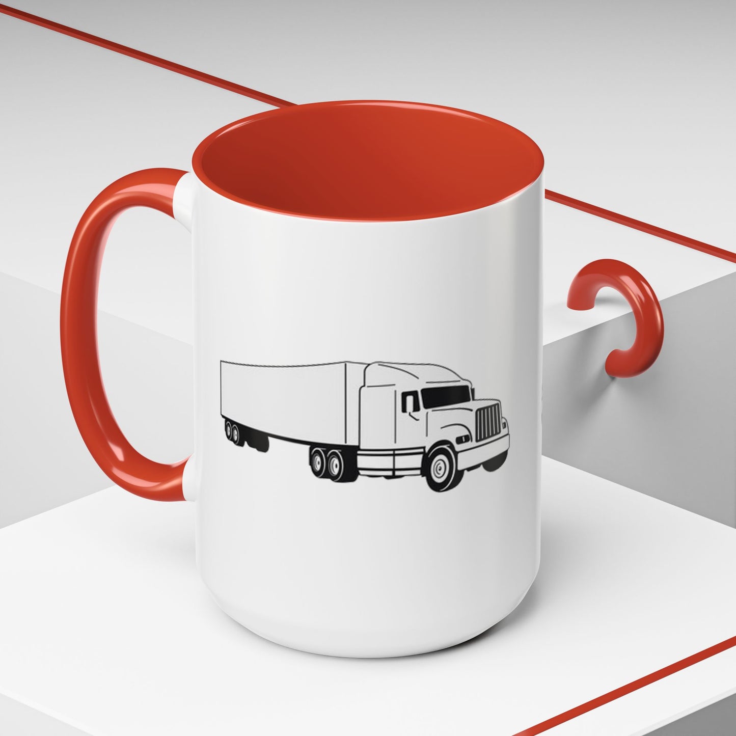 Semi Truck 2-Tone Coffee Mug