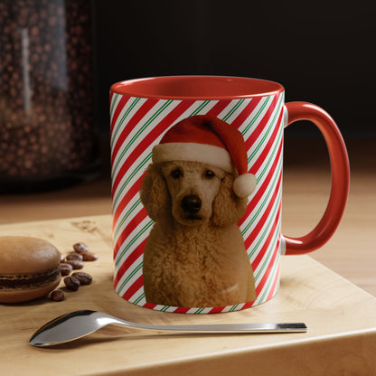 Santa Paws Poodle 2-Tone Coffee Mug