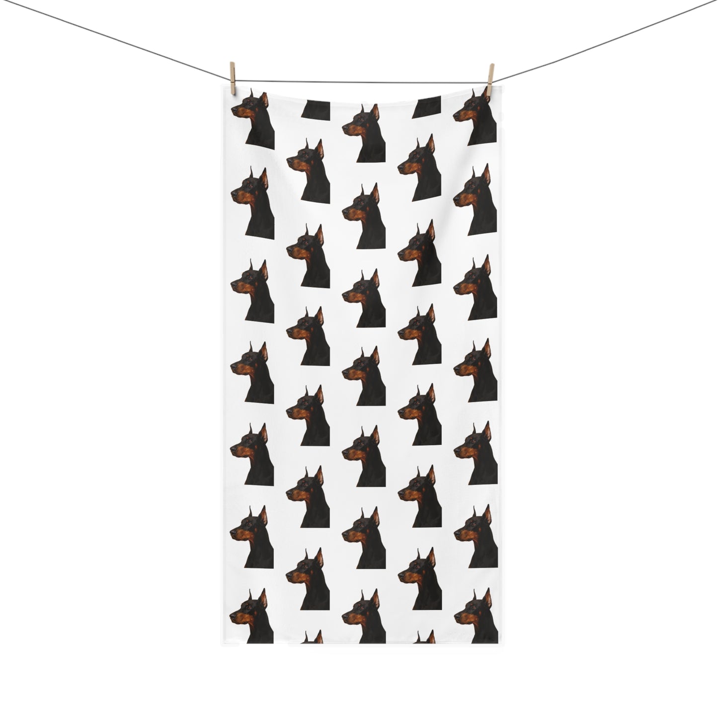 Doberman Head Mink-Cotton  Beach Towel