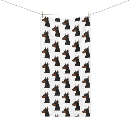 Doberman Head Mink-Cotton  Beach Towel
