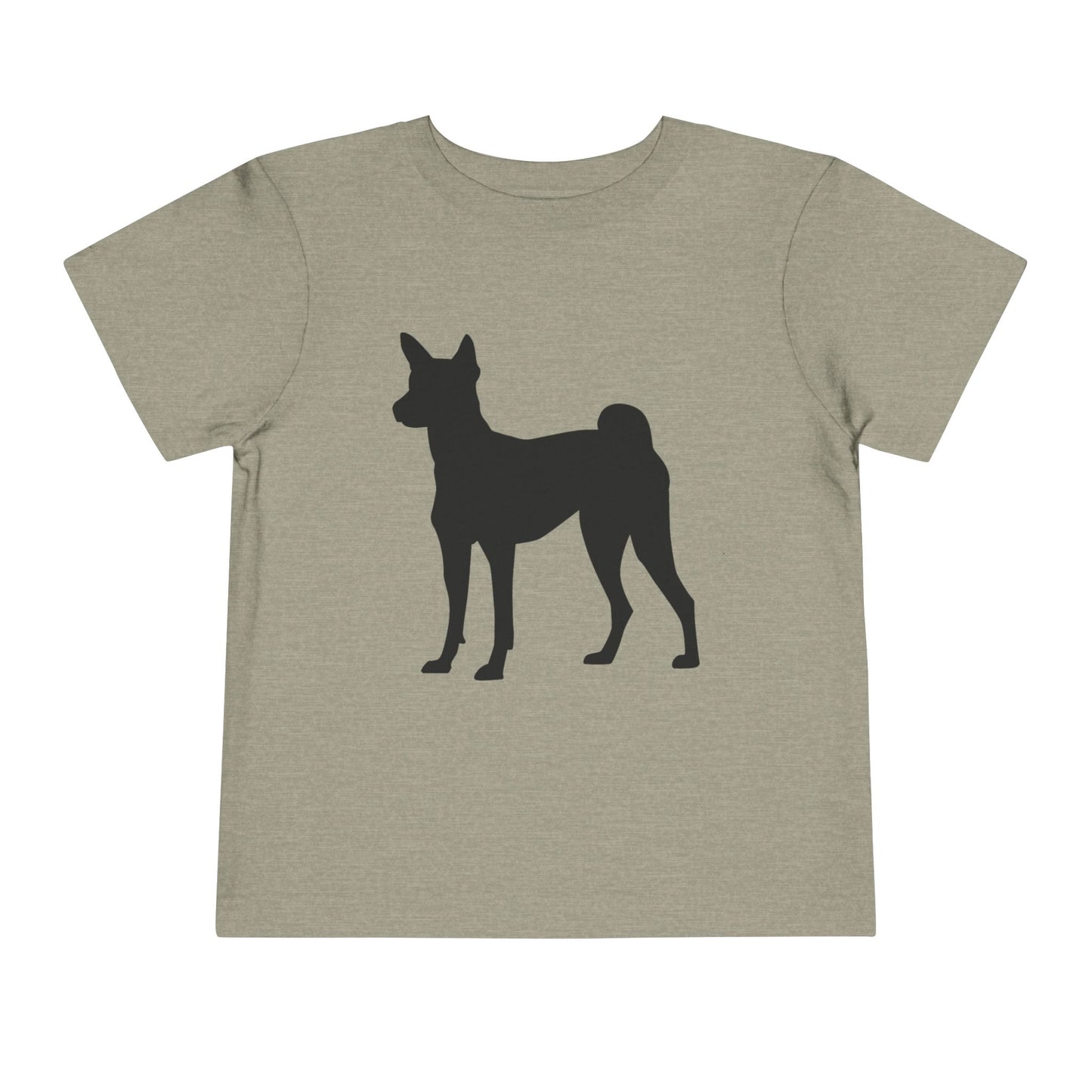 Basenji Silhouette Toddler Unisex Short Sleeve Crewneck Tee