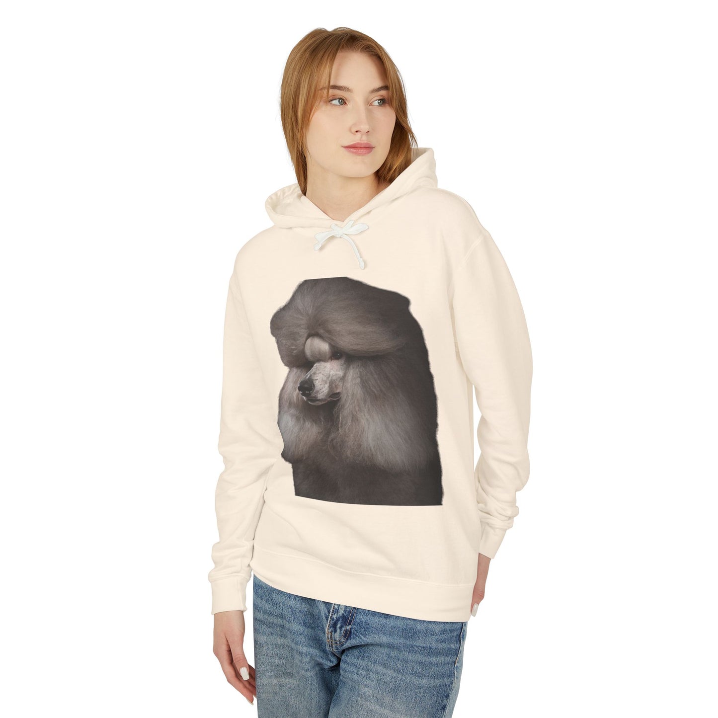 Poodle Head Unisex Lightweight Hoodie