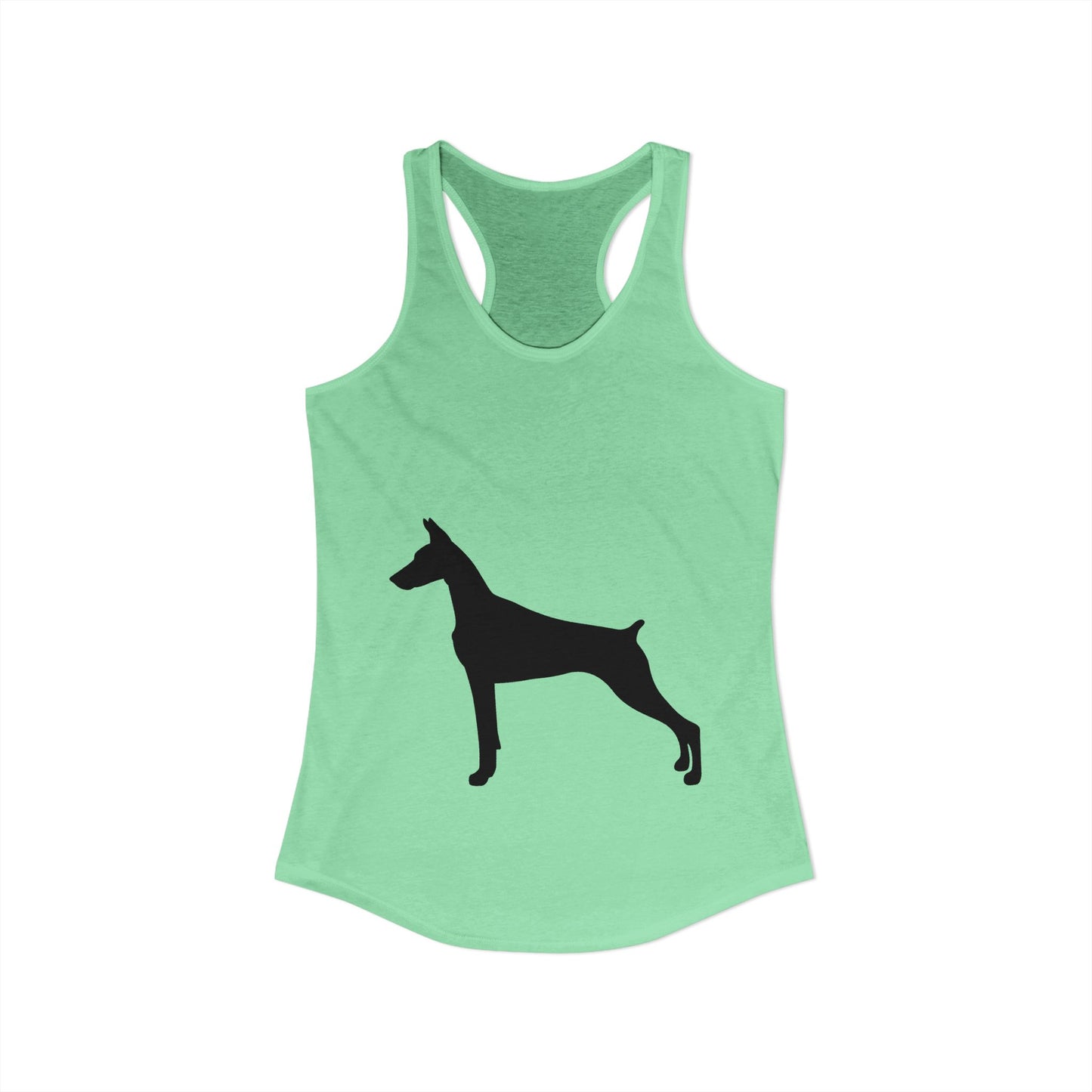 Doberman Silhouette Women's Racerback Tank