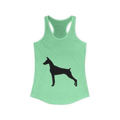 Doberman Silhouette Women's Racerback Tank