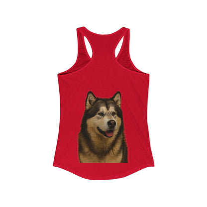 Malamute Head Women's Racerback Tank