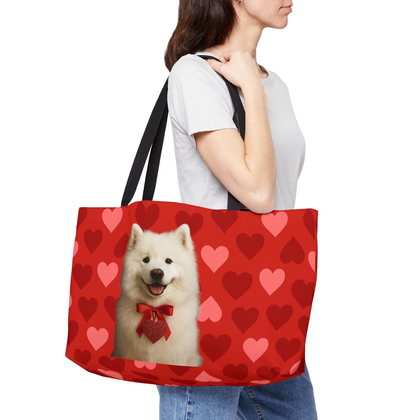 Cupid's Companion Samoyed Weekender Tote Bag