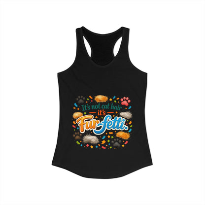 Fur-Fetti Cat Women's Racerback Tank
