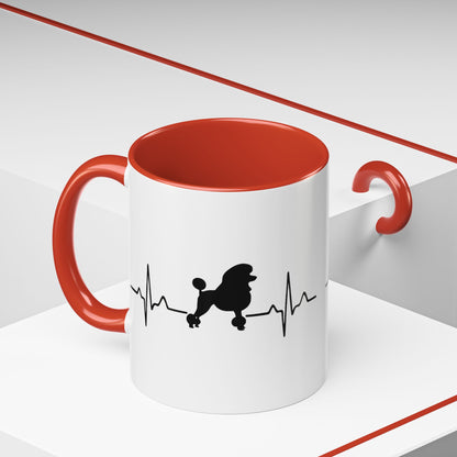 My Heart Beats For Poodles 2-Tone Coffee Mug
