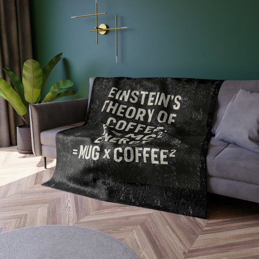 Einstein's Theory Of Coffee Crushed Velvet Blanket