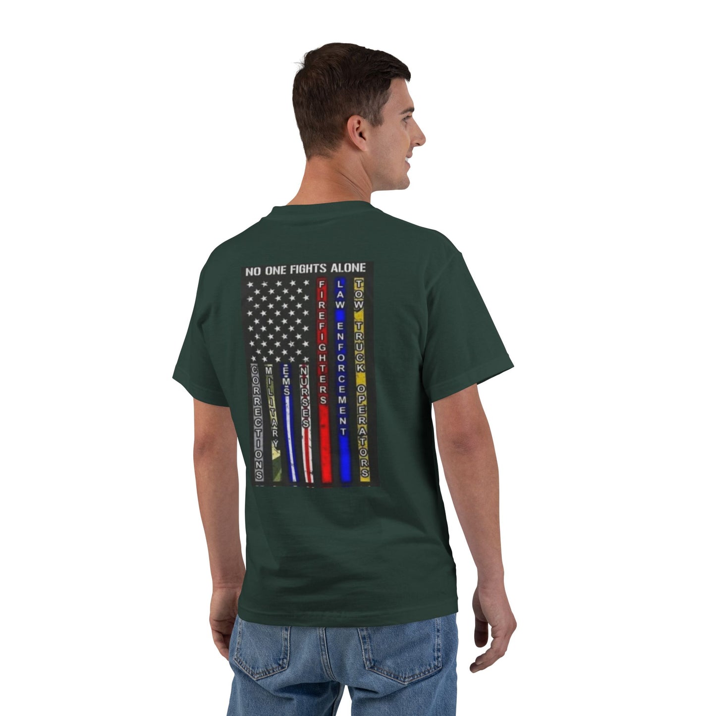 No One Fights Alone Men's Short-Sleeve Crewneck Tee