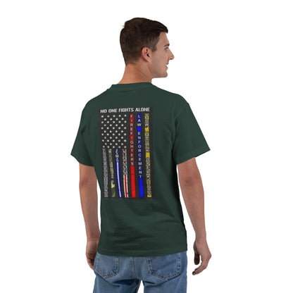 No One Fights Alone Men's Short-Sleeve Crewneck Tee