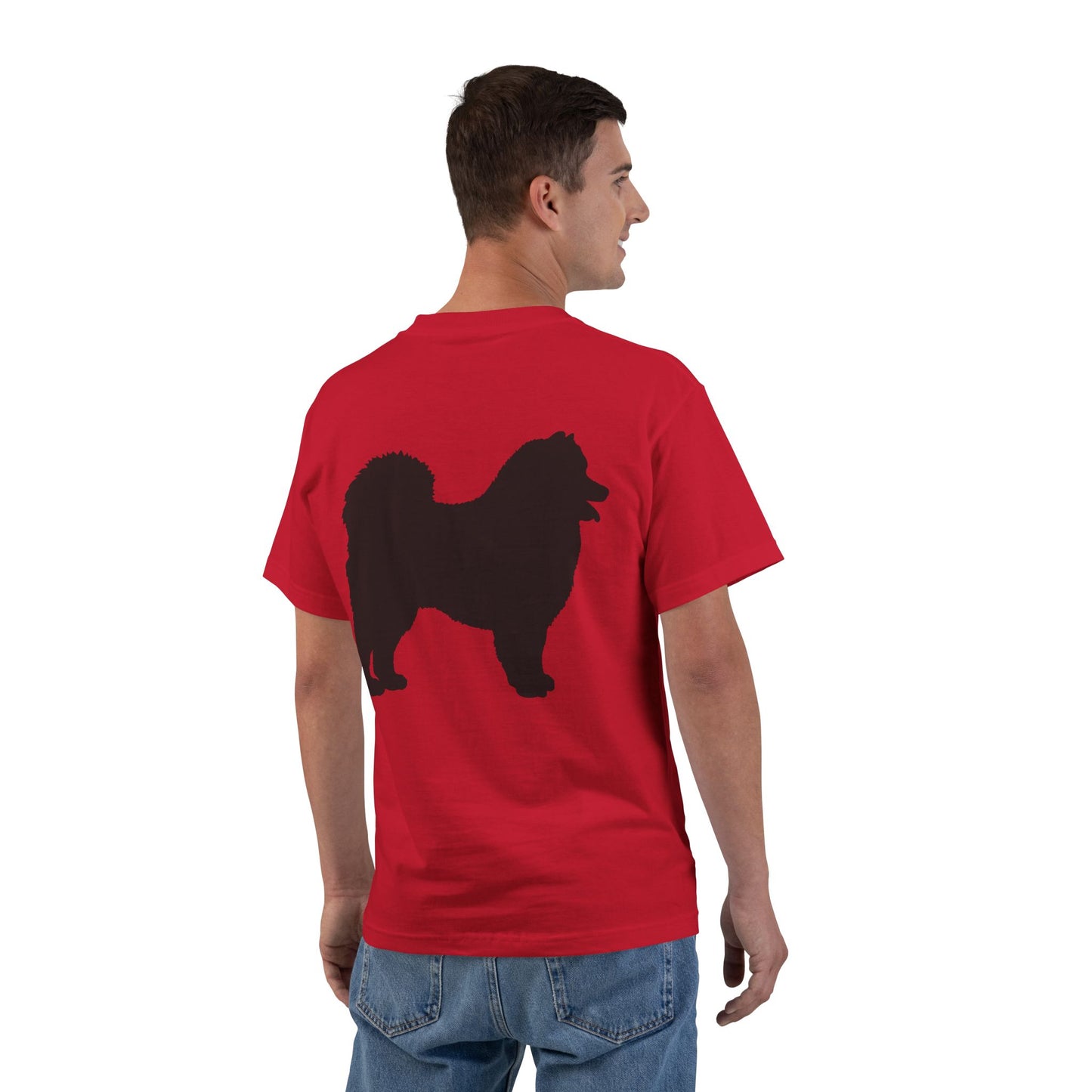 Samoyed Silhouette Men's Short-Sleeve Crewneck Tee