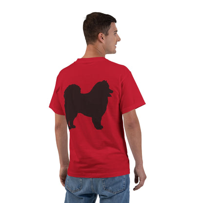 Samoyed Silhouette Men's Short-Sleeve Crewneck Tee