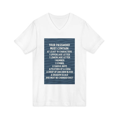 Password Unisex Short Sleeve V-Neck Tee