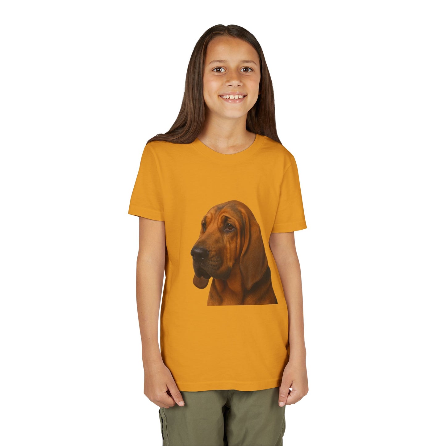 Bloodhound Head Youth Unisex Short Sleeve Crewneck Tee