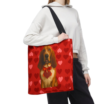 Cupid's Companion Basset  Tote Bag