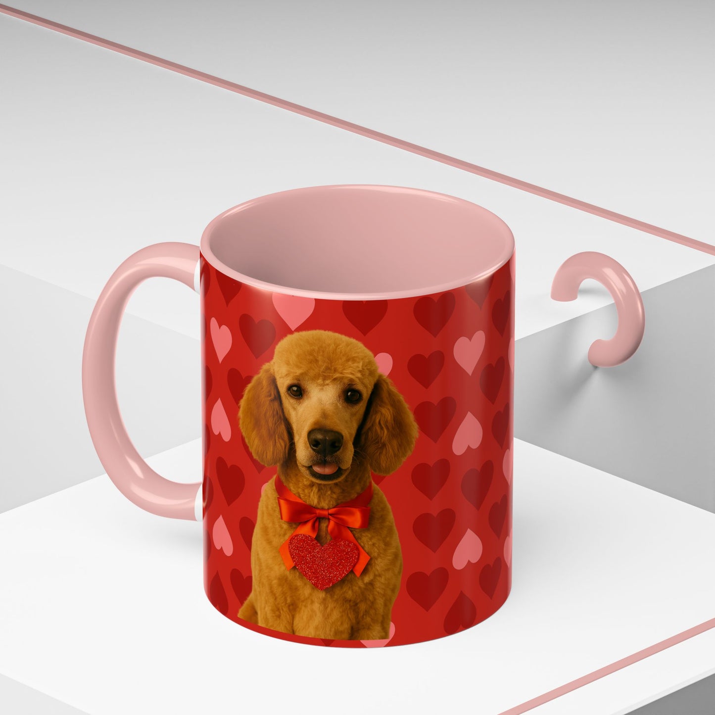 Cupid's Companion Poodle 2-Tone Coffee Mug