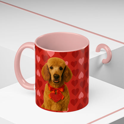 Cupid's Companion Poodle 2-Tone Coffee Mug