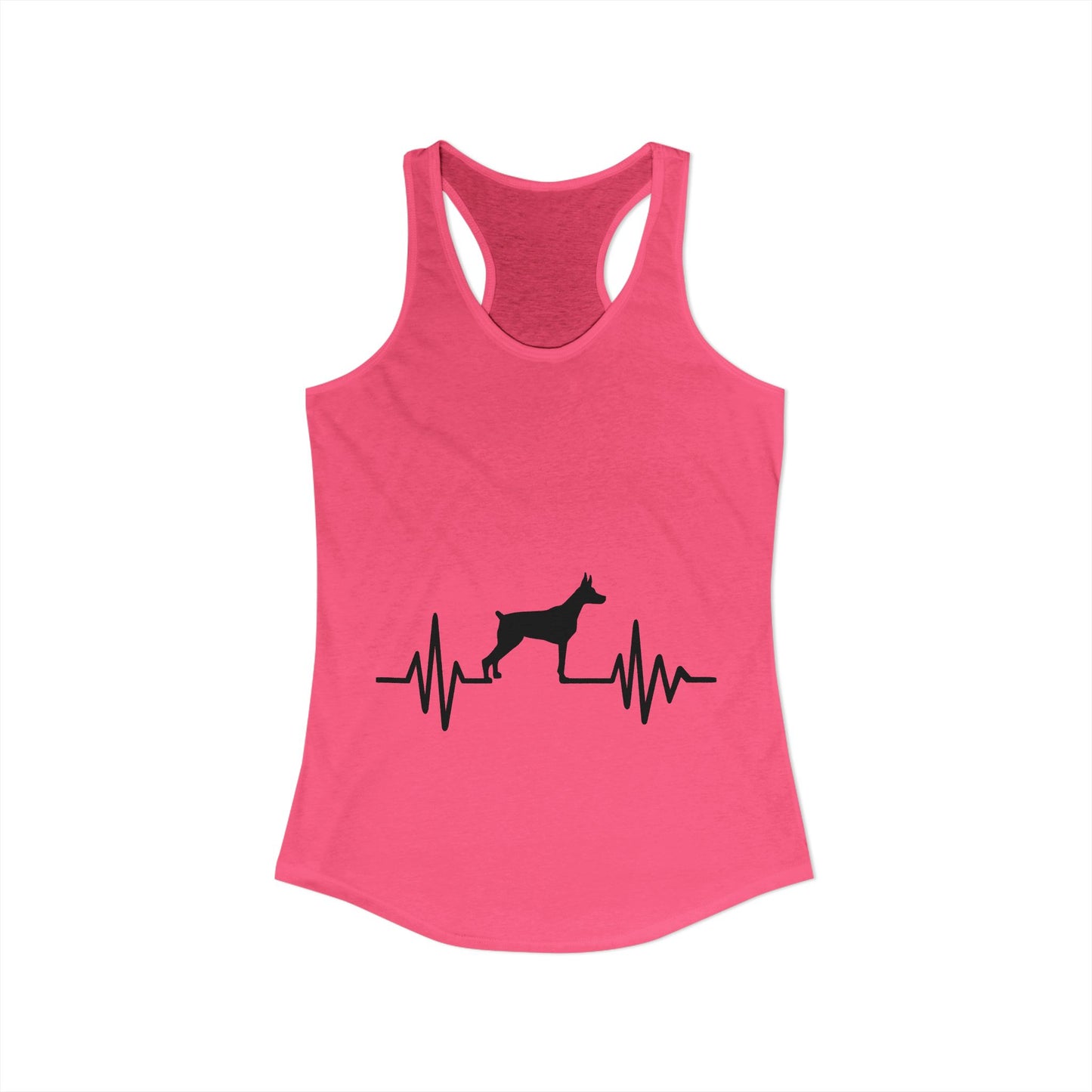 My Heart Beats For Dobermans Women's Racerback Tank