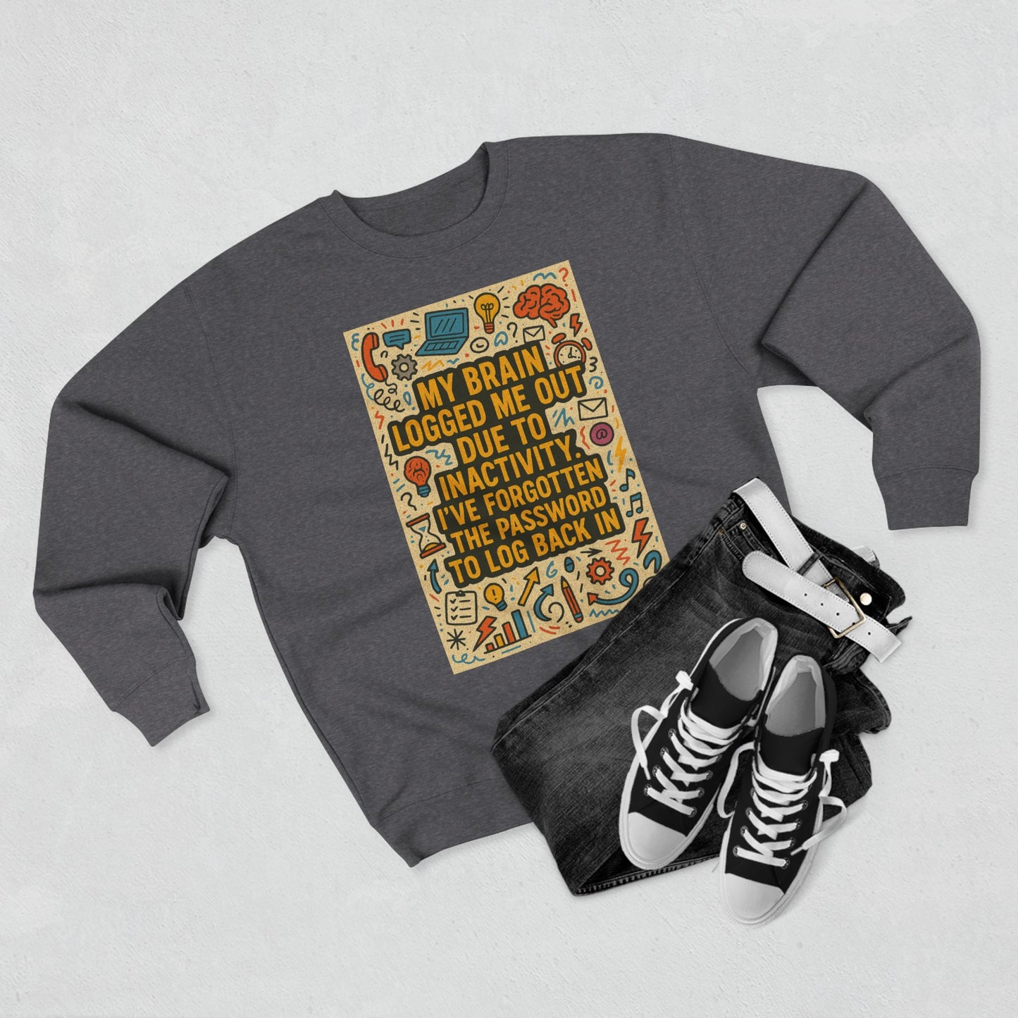 Logged Out Unisex Crewneck Sweatshirt