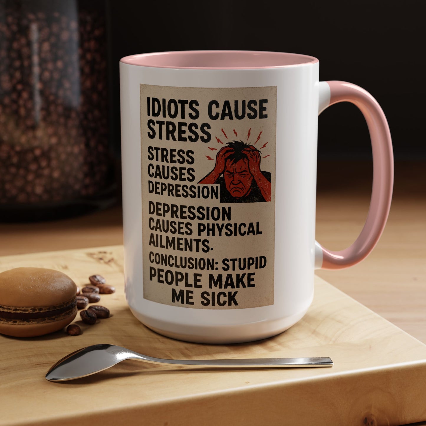 Stupid People 2-Tone Coffee Mug