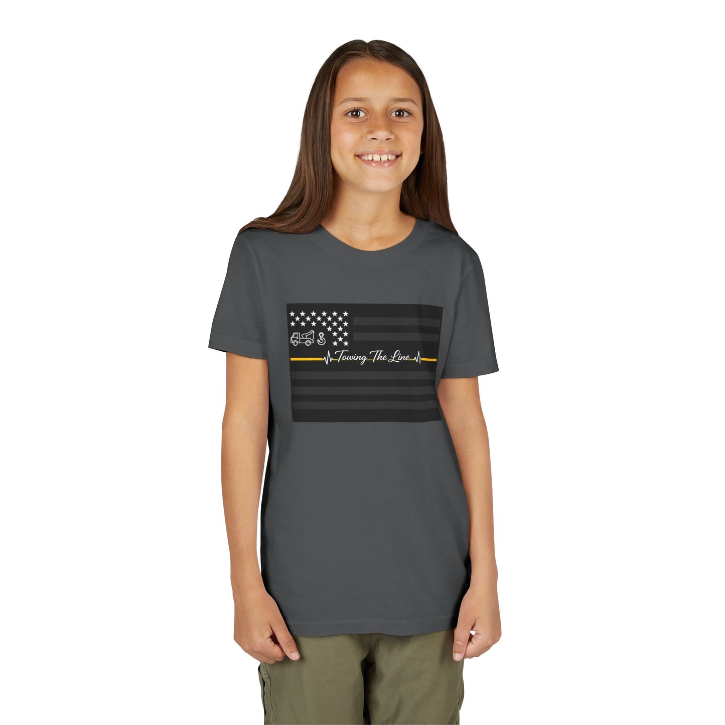 Thin Yellow Line Youth Unisex Short Sleeve Crewneck Tee
