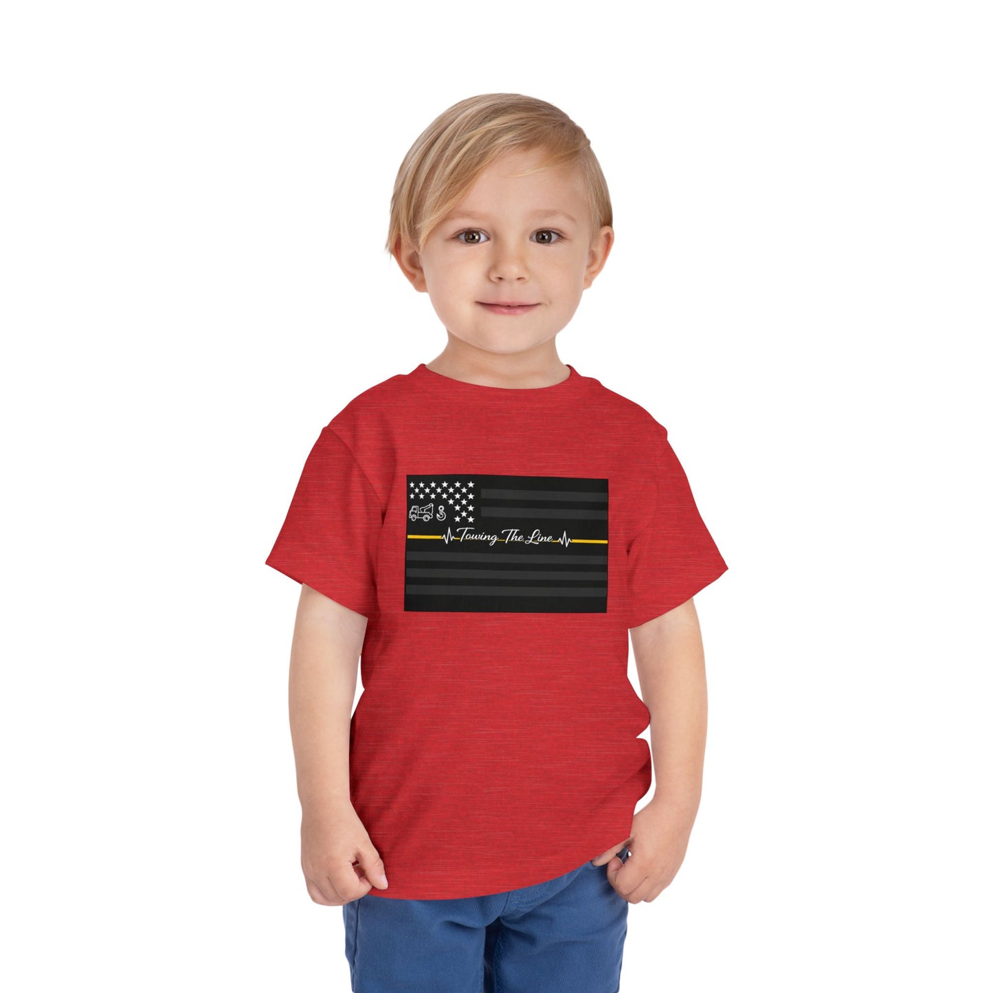 Thin Yellow Line Toddler Unisex Short Sleeve Crewneck Tee