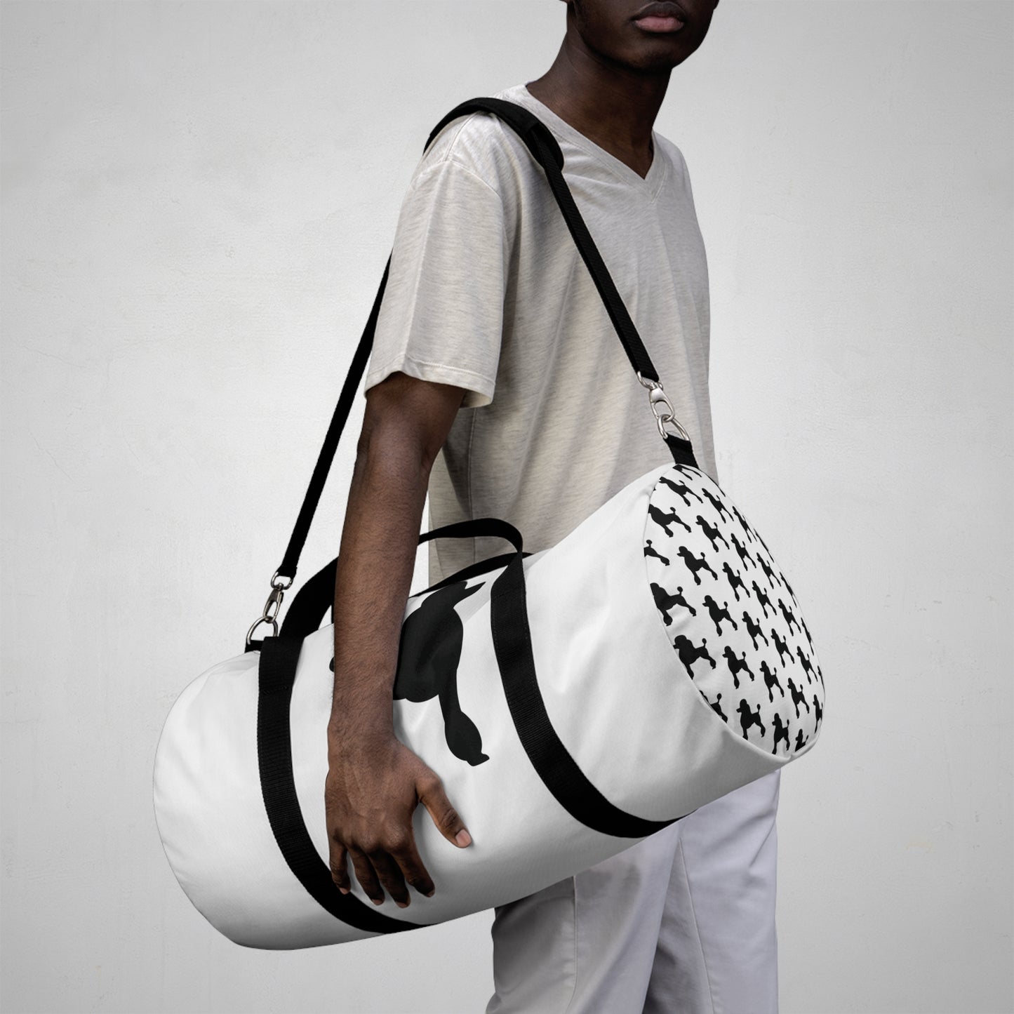 Poodle Silhouette Duffel Bag