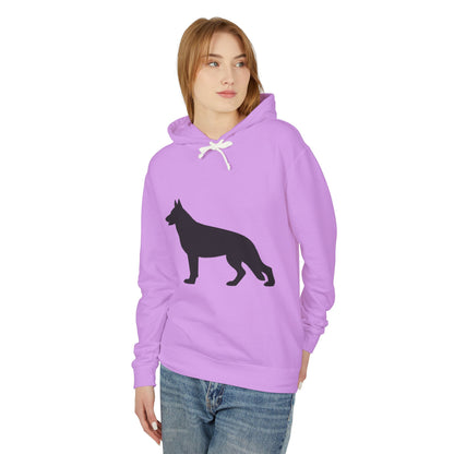 German Shepherd Silhouette Unisex Lightweight Hoodie