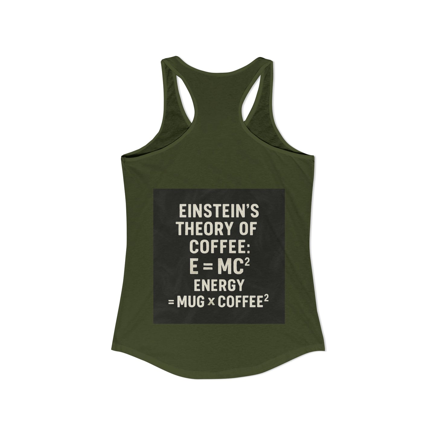 Einstein's Theory Of Coffee Women's Racerback Tank