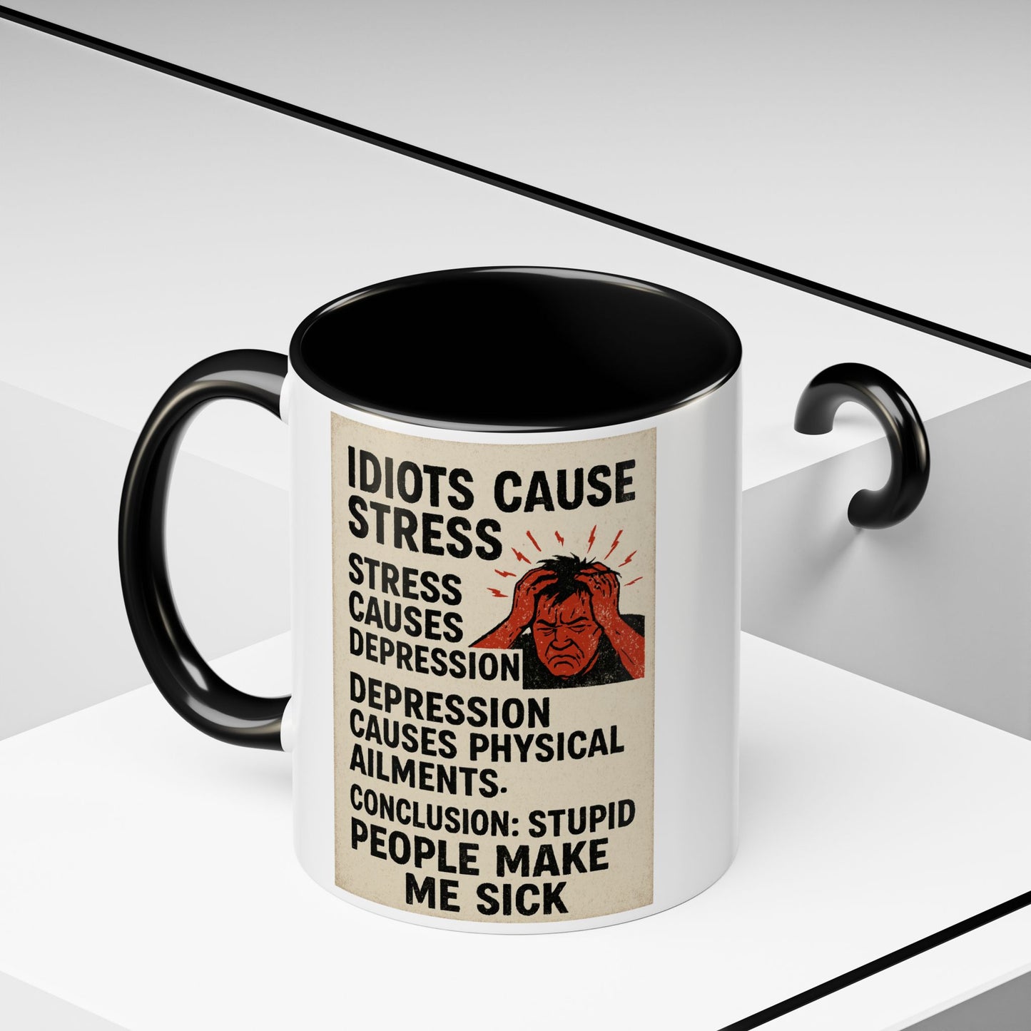 Stupid People 2-Tone Coffee Mug