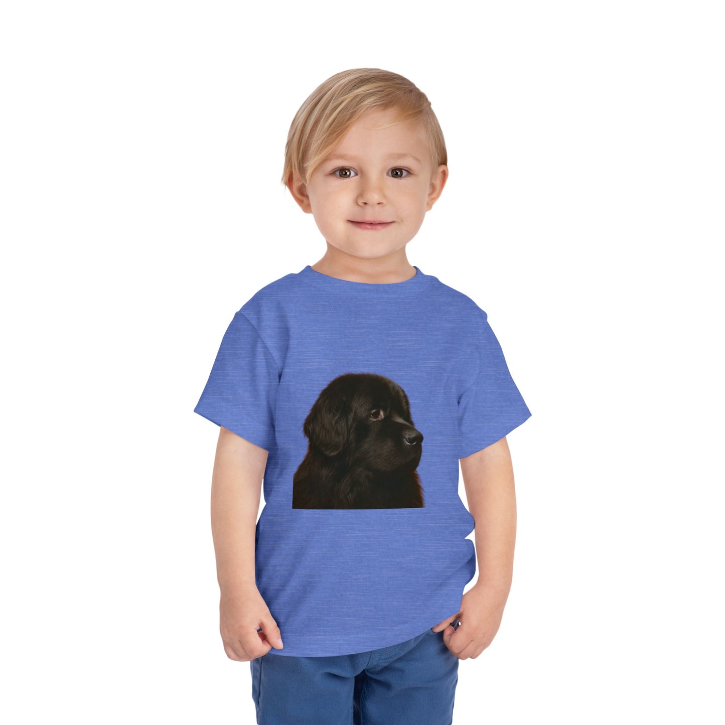 Newfie Head Toddler Unisex Short Sleeve Crewneck Tee