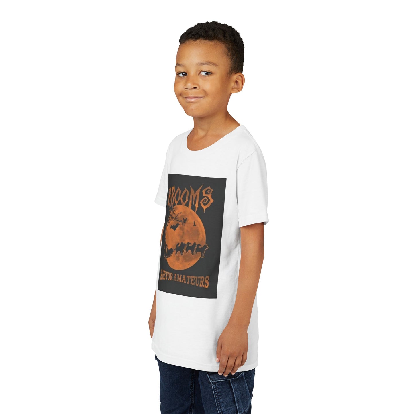 Brooms Are For Amateurs Youth Unisex Short Sleeve Crewneck Tee