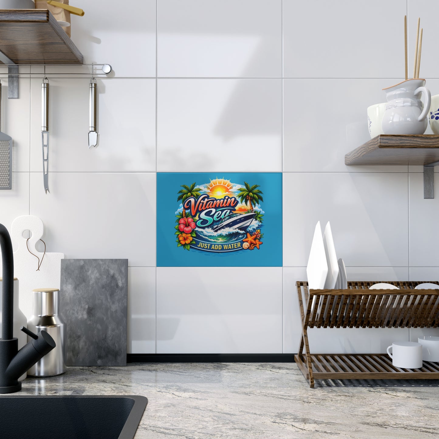Vitamin Sea Ceramic Photo Tile