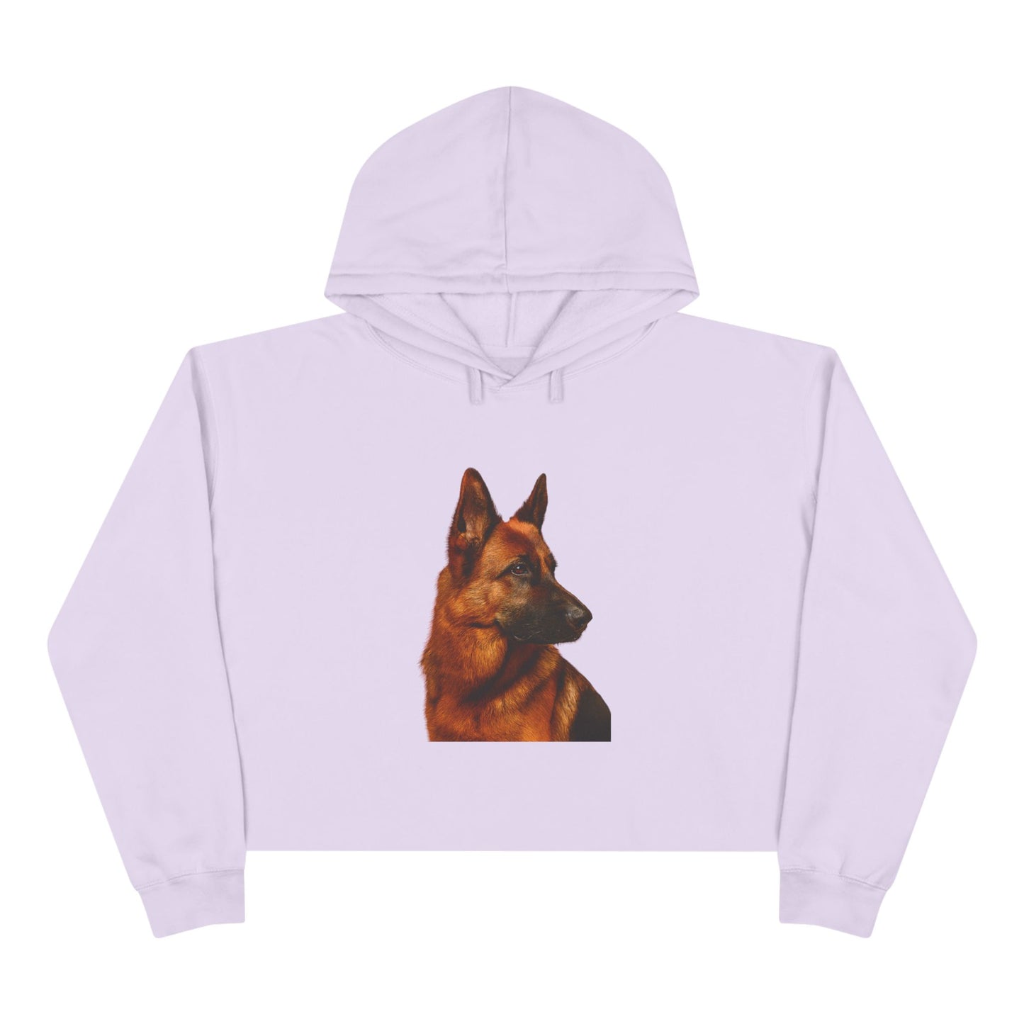 German Shepherd Head Women's Crop Hoodie