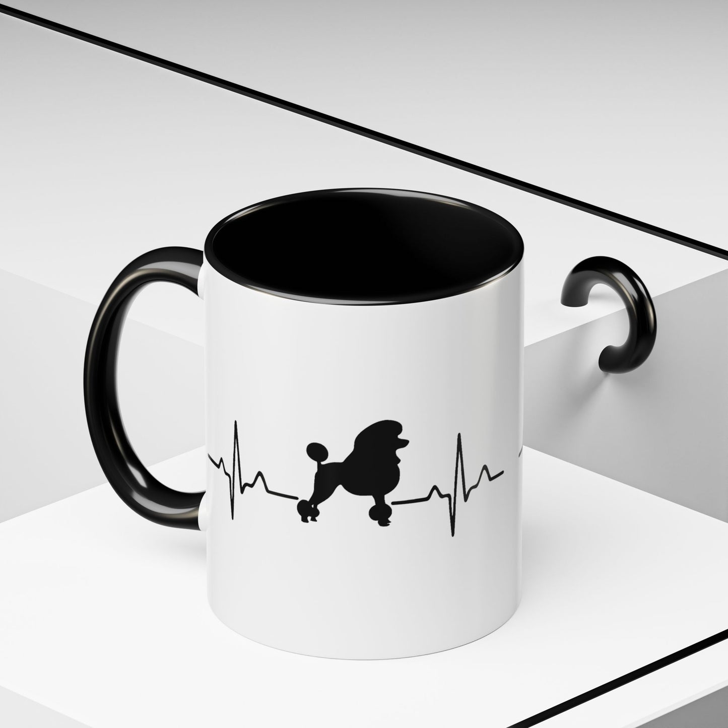 My Heart Beats For Poodles 2-Tone Coffee Mug