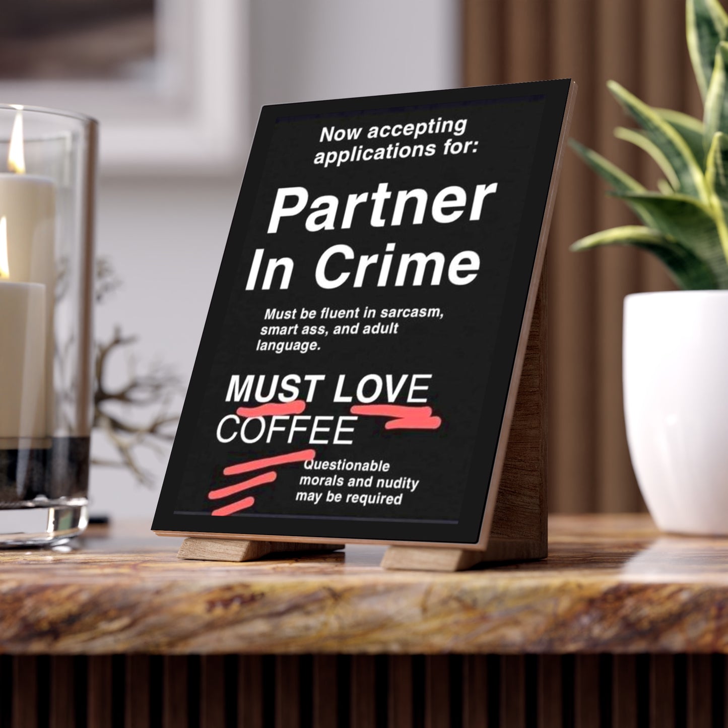 Partner In Crime Ceramic Photo Tile