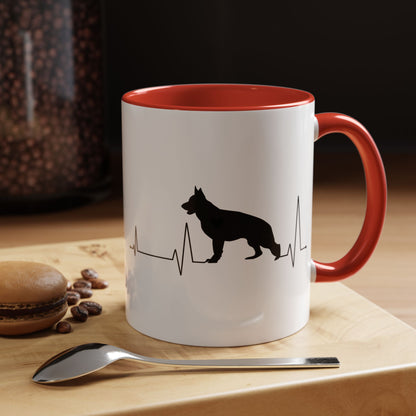 My Heart Beats For German Shepherds 2-Tone Coffee Mug