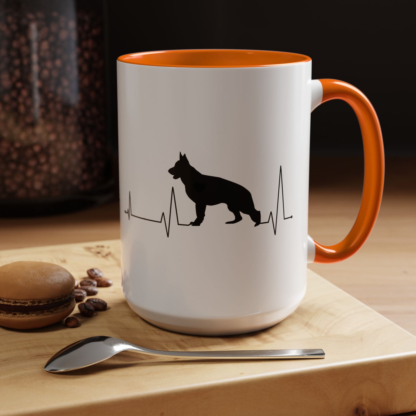 My Heart Beats For German Shepherds 2-Tone Coffee Mug