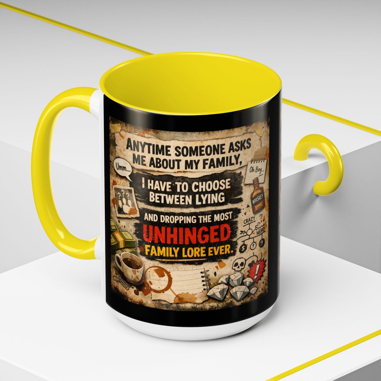 Unhinged Family 2-Tone Coffee Mug