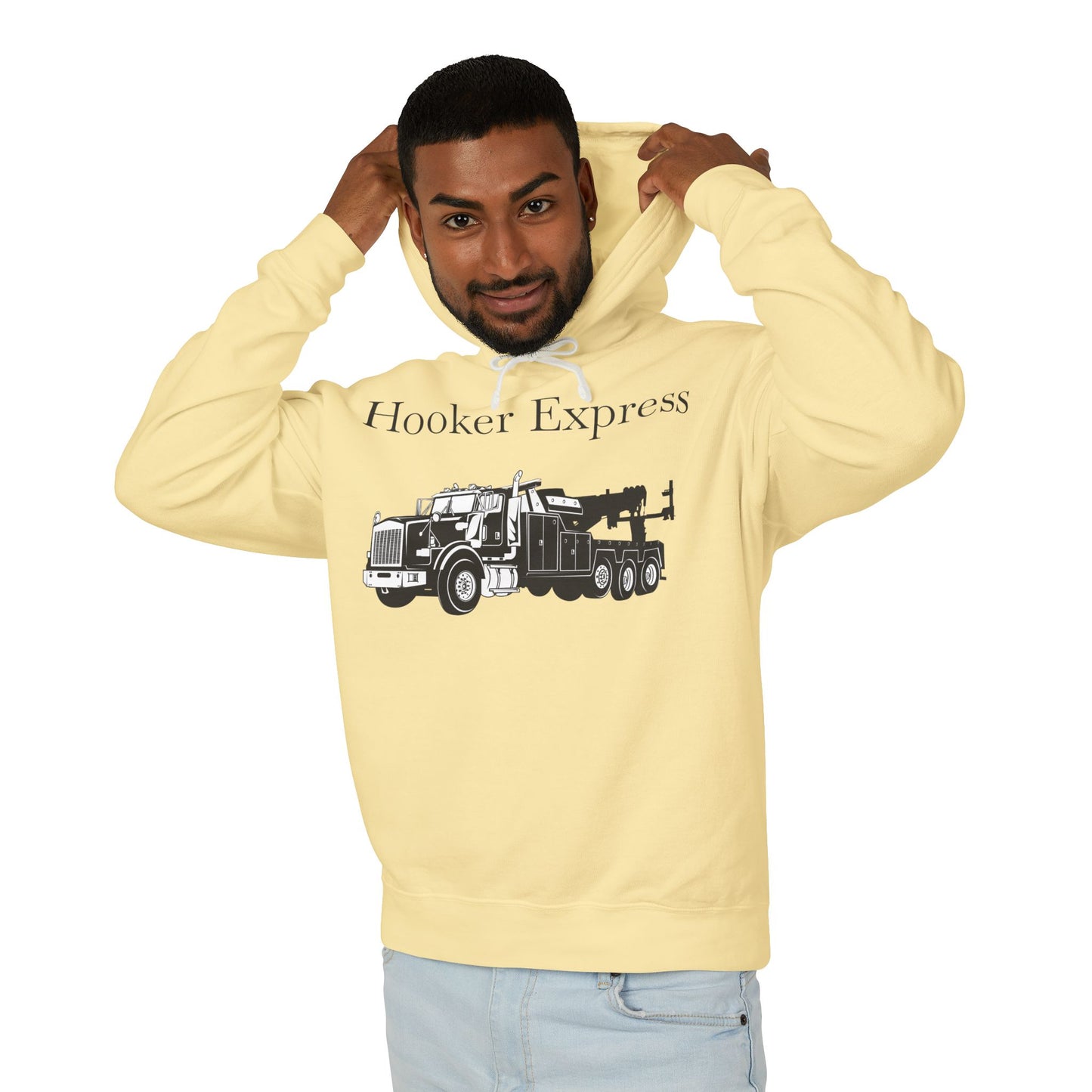 H**ker Express Heavy Tow Truck Unisex Lightweight Hoodie