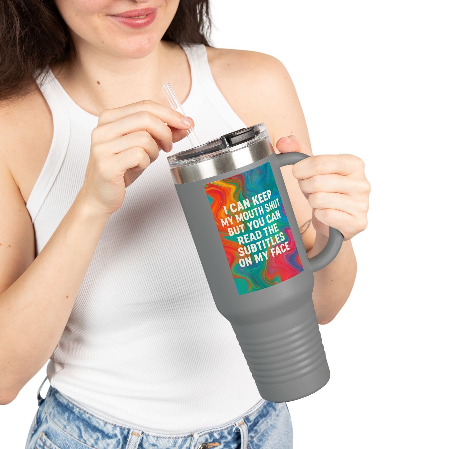 Subtitles Insulated Travel Mug