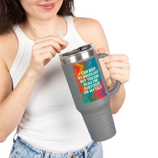 Subtitles Insulated Travel Mug