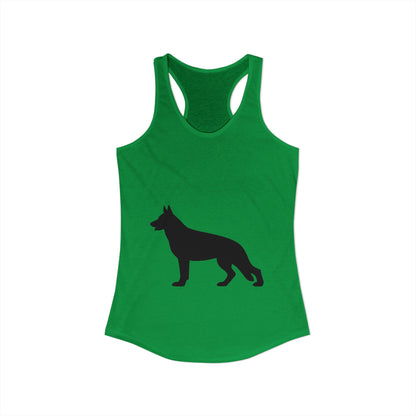 German Shepherd Silhouette Women's Racerback Tank