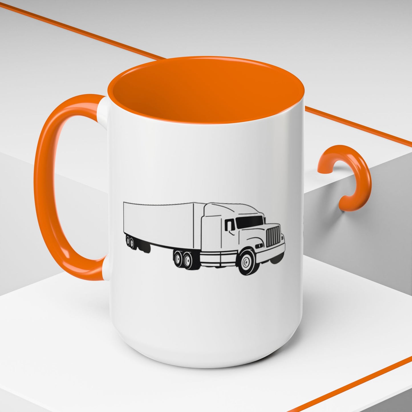 Semi Truck 2-Tone Coffee Mug
