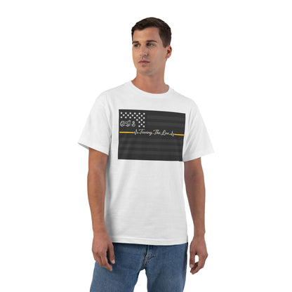 Thin Yellow Line Men's Short-Sleeve Crewneck Tee